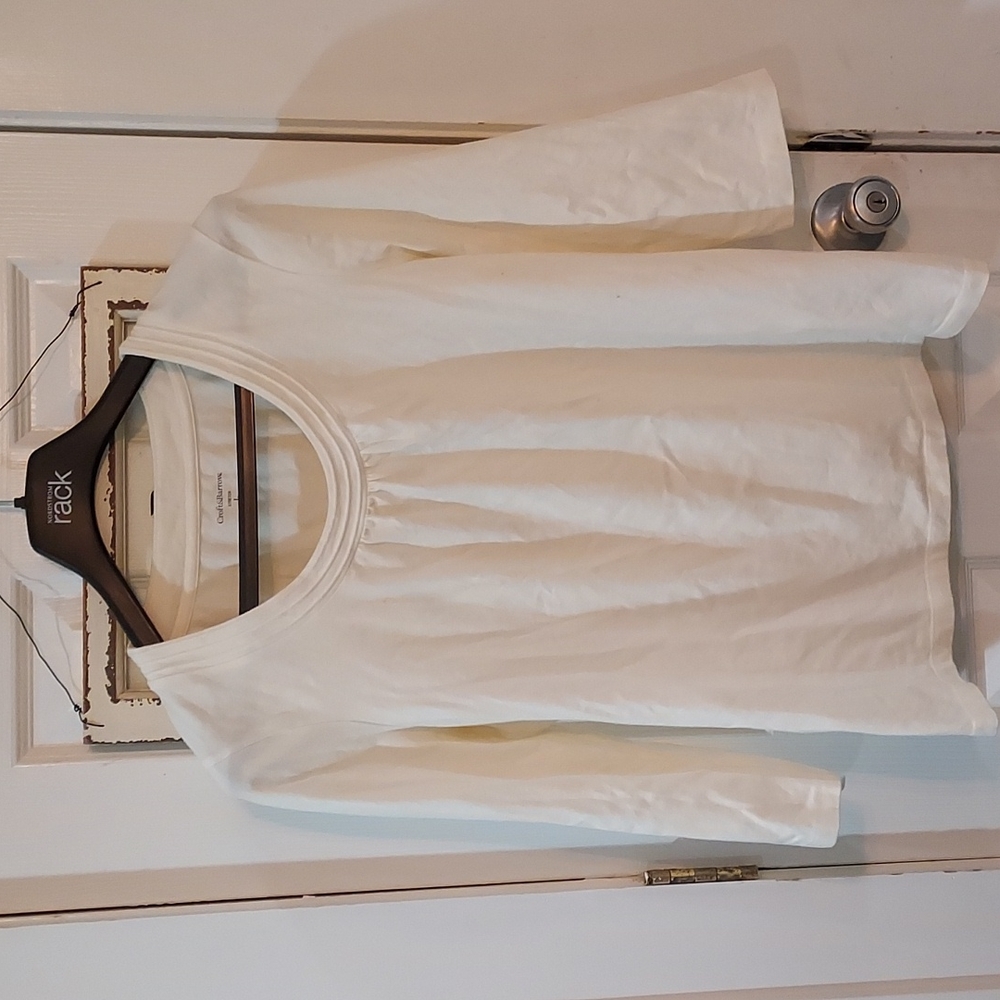 Shirt, Croft & Barrow, Cream, Large